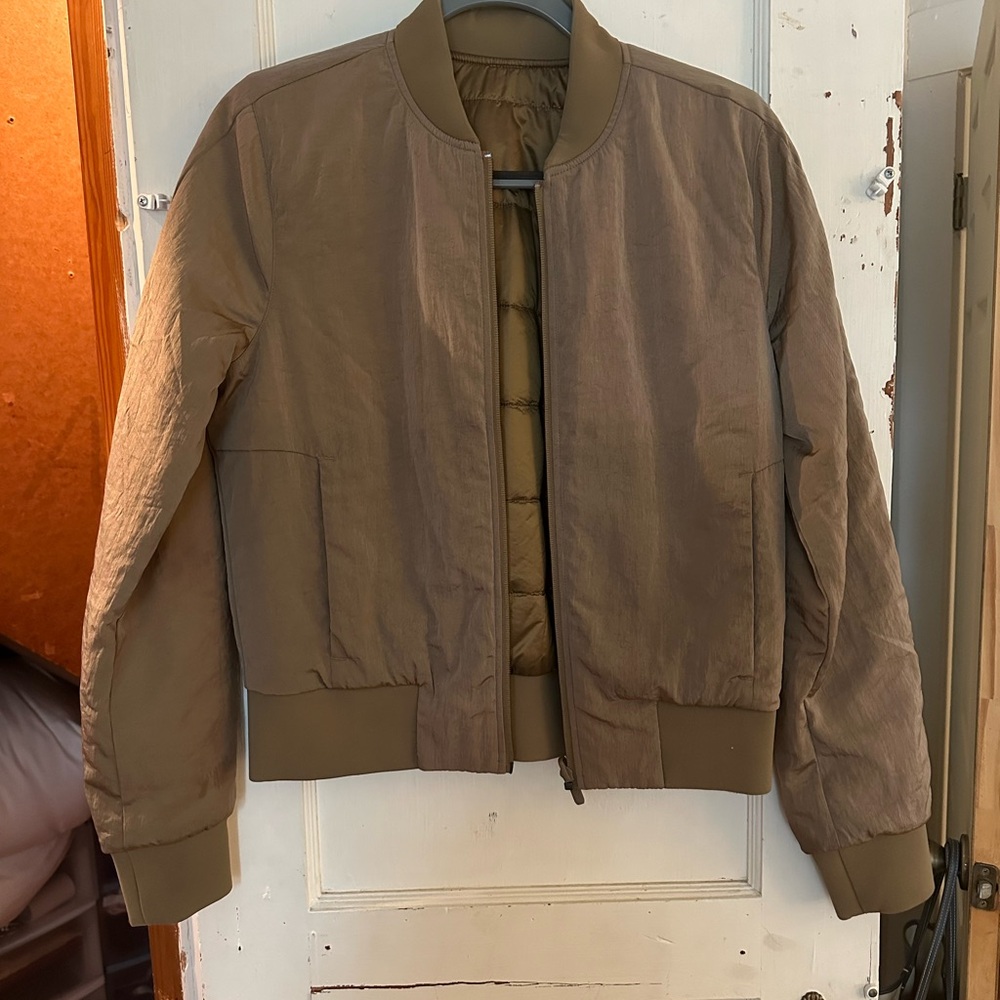 Lululemon reversible bomber jacket brown size 6